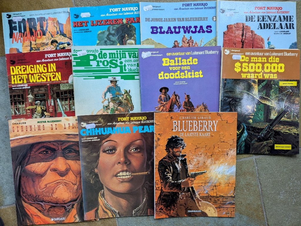 Luitenant Blueberry, 11 delen, door Carlier / Giraud, Gelezen, Charlier & Giraud, Ophalen of Verzenden, Meerdere stripboeken