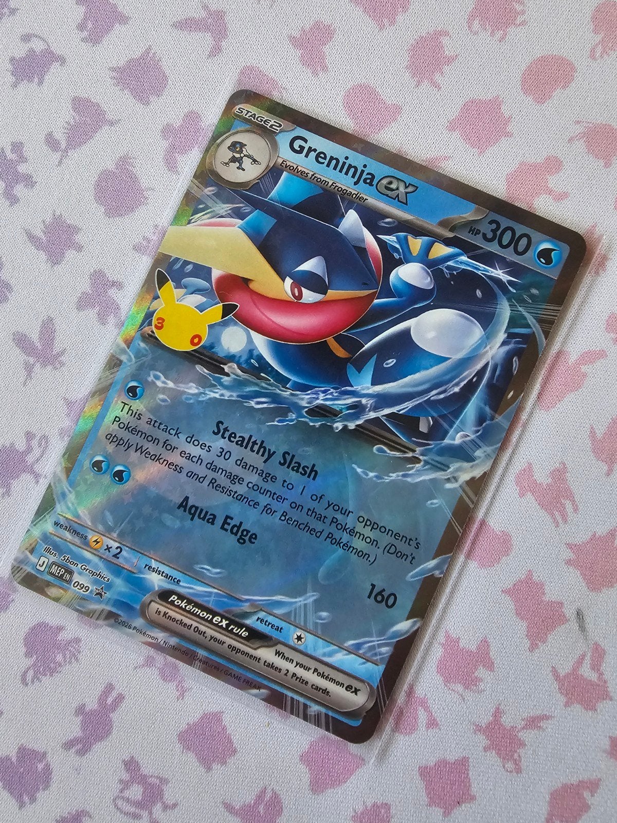 Greninja EX MEP 099 Promo, Ophalen of Verzenden, Nieuw