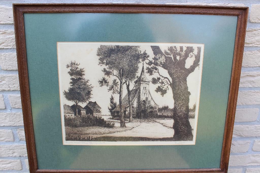 Ets Hasseltse Kapel, Antiek en Kunst, Kunst | Etsen en Gravures, Ophalen