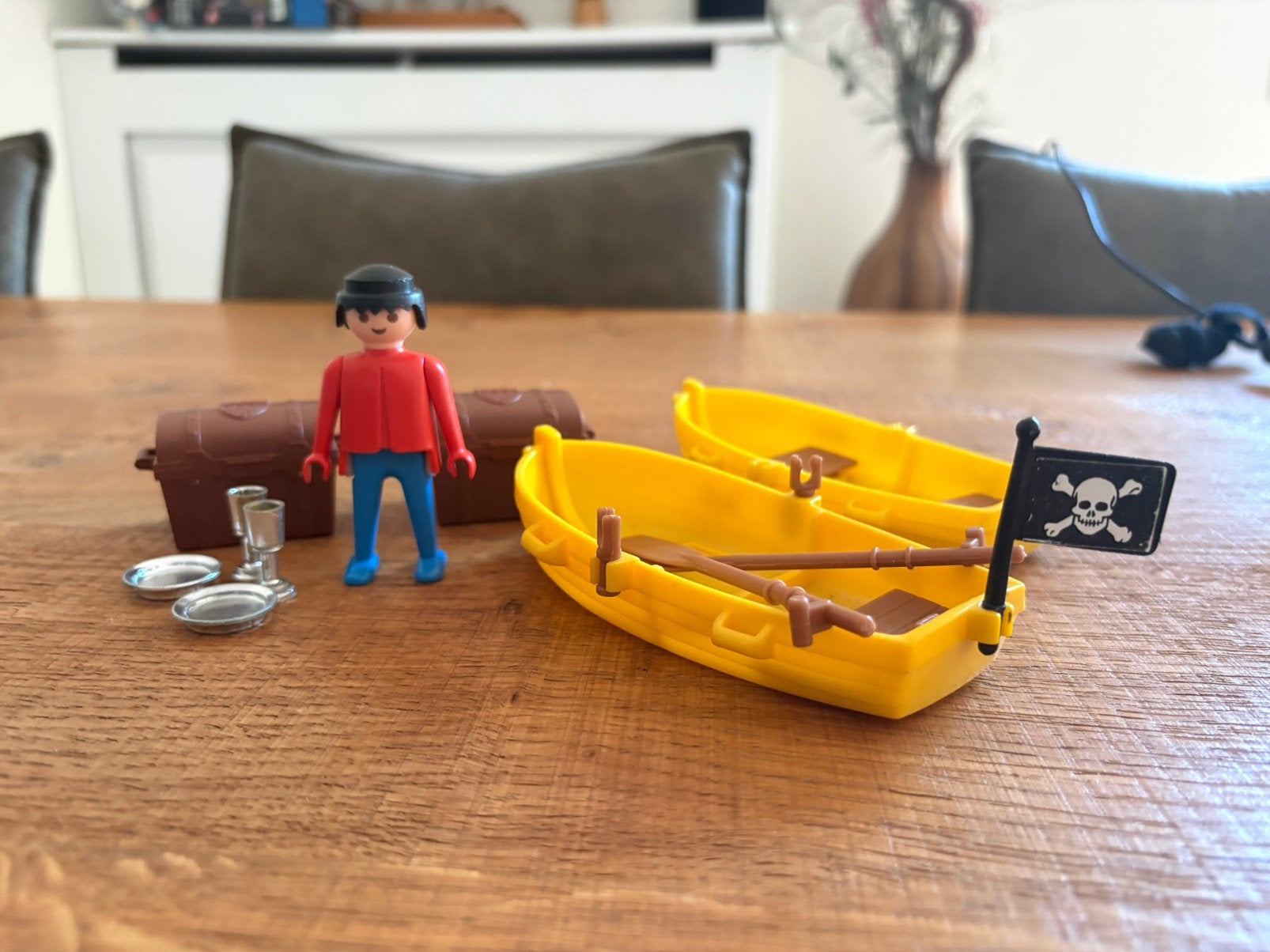 Playmobil 3570 piraat met roeiboot, Gebruikt, Losse onderdelen, Overige typen, Ophalen of Verzenden