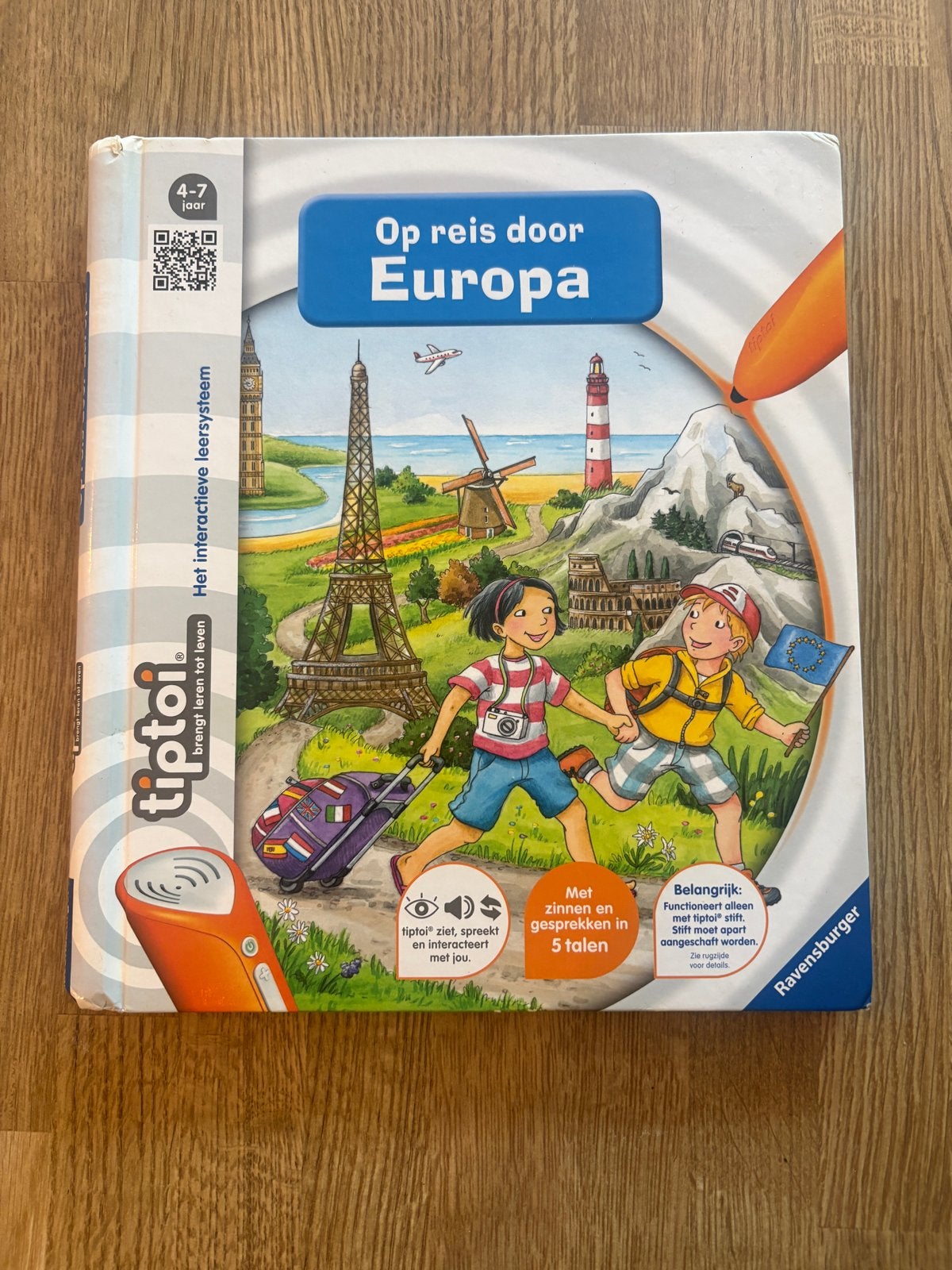 Tiptoi Op reis door Europa - Interactief leerboek, Ophalen of Verzenden, Zo goed als nieuw, Taal en Lezen