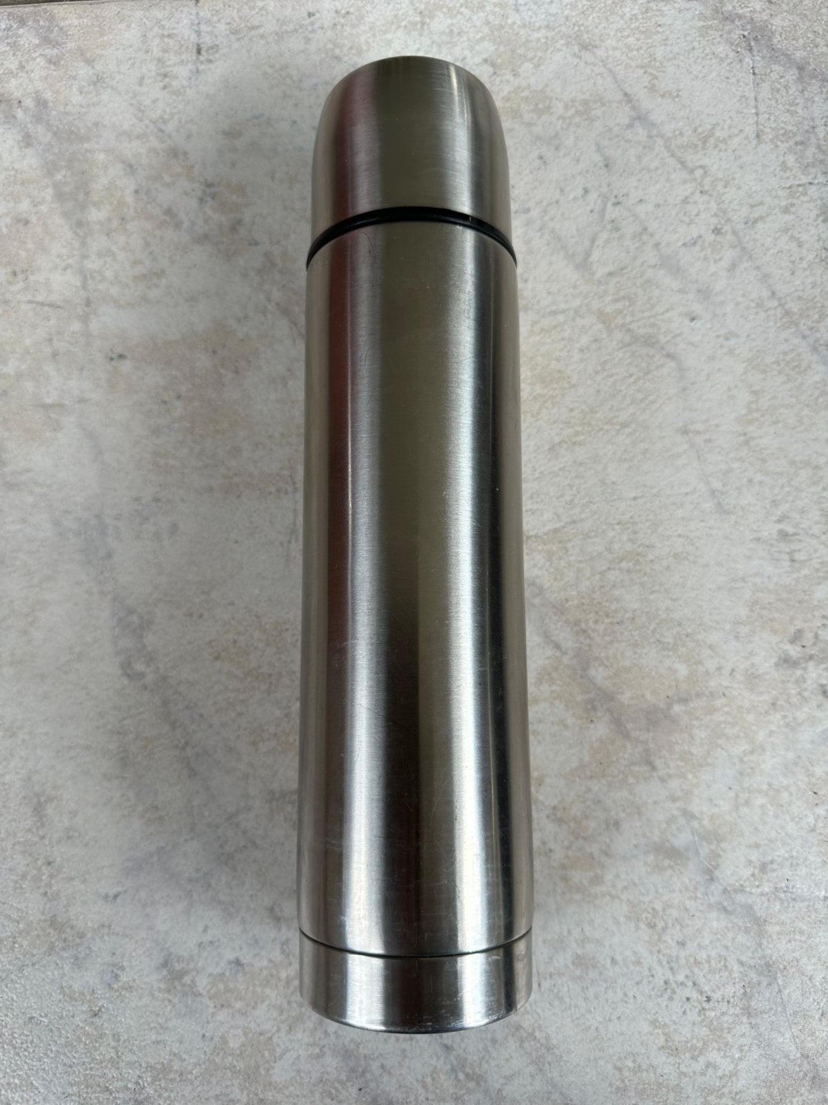 RVS waterfles thermosfles bidon dubbelwandig 450ml + beker, Ophalen of Verzenden, Zo goed als nieuw, Metaal