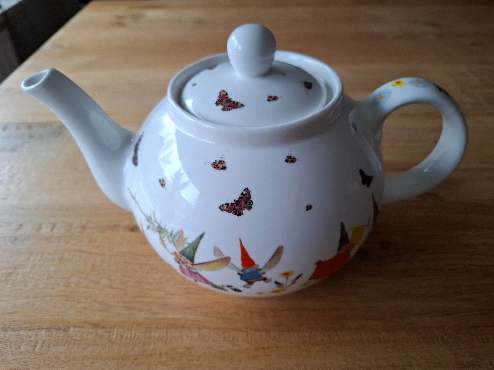 Rien Poortvliet Theepot, Huis en Inrichting, Zo goed als nieuw, Steen/keramiek, Wit, Overige merken