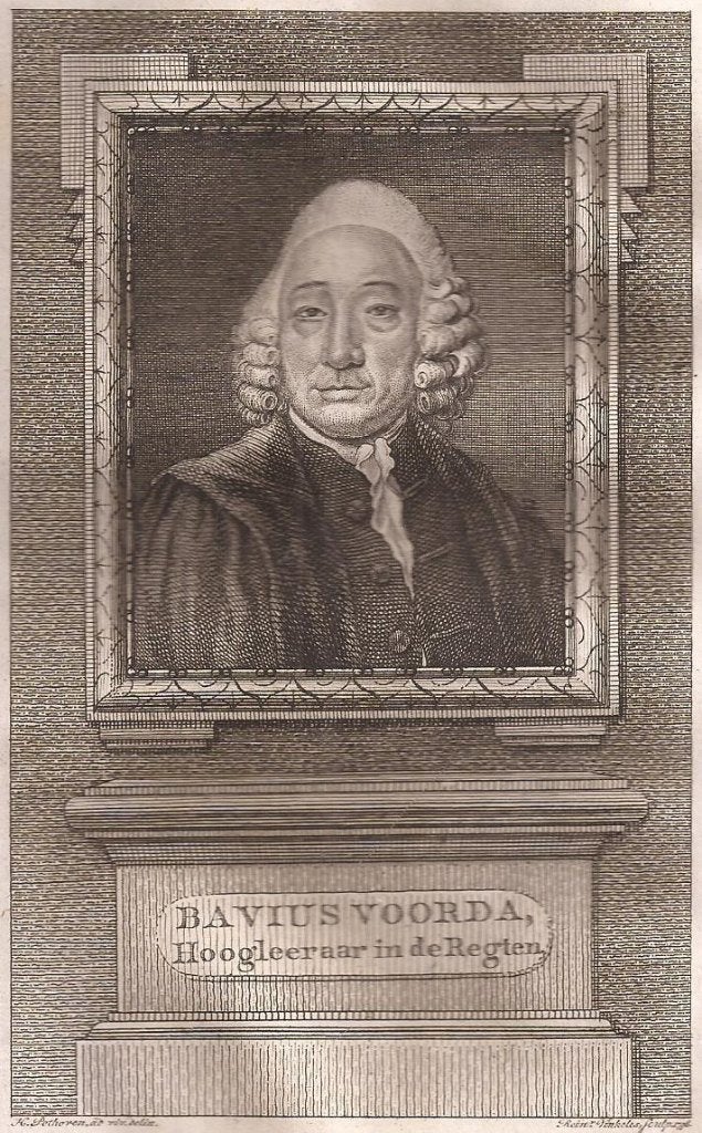 Portret Bavius Voorda Hoogleeraar in de Regten 1798 Vinkeles, Origineel, 8 cm, Portret, Ophalen of Verzenden