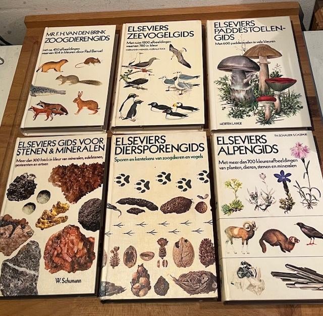 6 x Elseviers Gids: Zoogdieren/Zeevogels/Paddestoelen. etc., Boeken, Gelezen, Diverse auteurs, Ophalen of Verzenden, Natuur algemeen