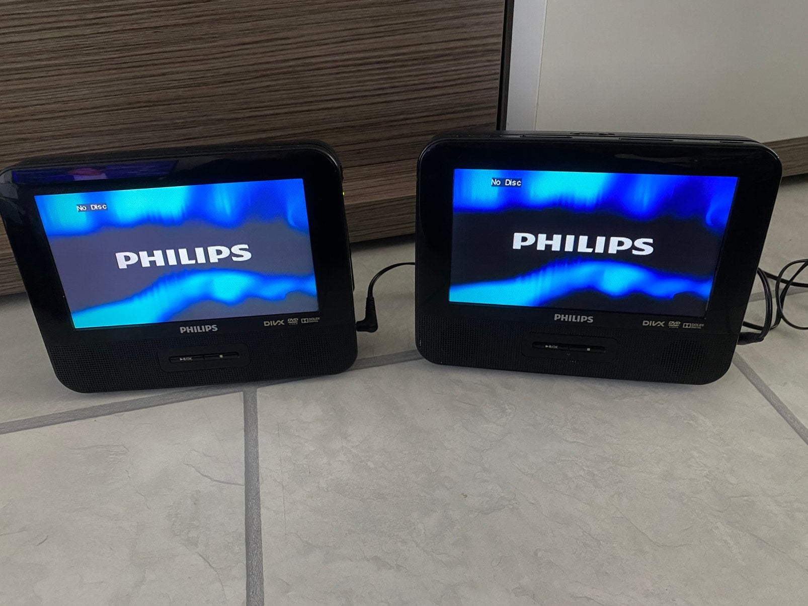 Philips portable dvd speler met 2 schermen, Audio, Tv en Foto, Dvd-spelers, Ophalen of Verzenden, Zo goed als nieuw, Philips