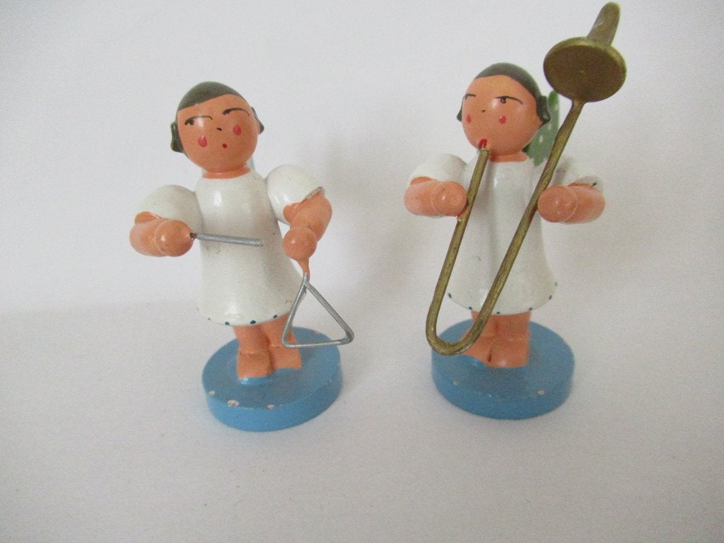 Vintage Erzgebirge houten engeltjes- ESCO twee stuks, Ophalen of Verzenden, Gebruikt
