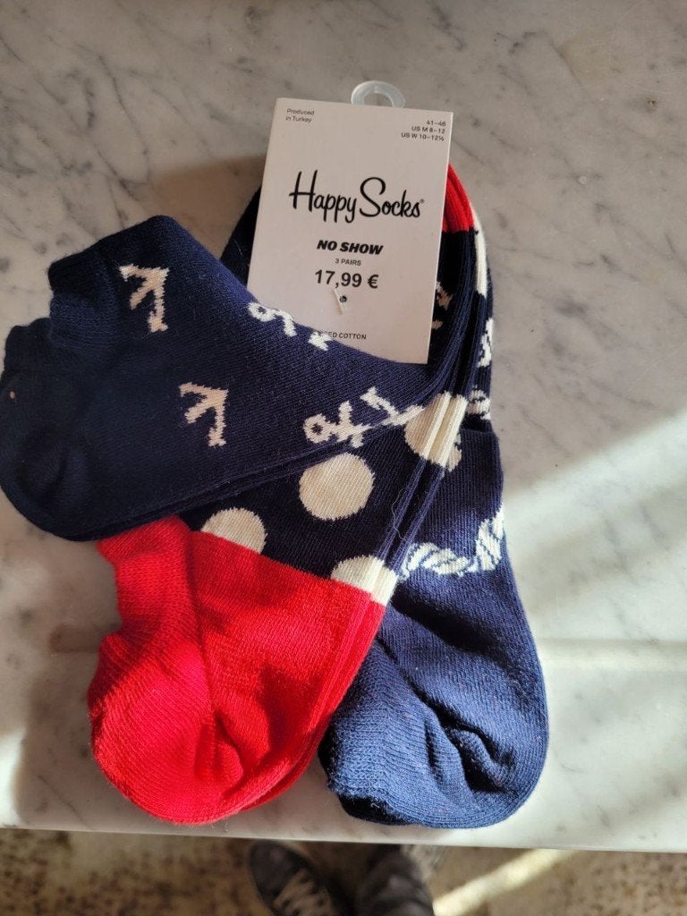 Nieuw Happy Socks - sneakersokken - 3 paar (41-46), Sokken en Kniesokken, Nieuw, Overige maten, Ophalen of Verzenden