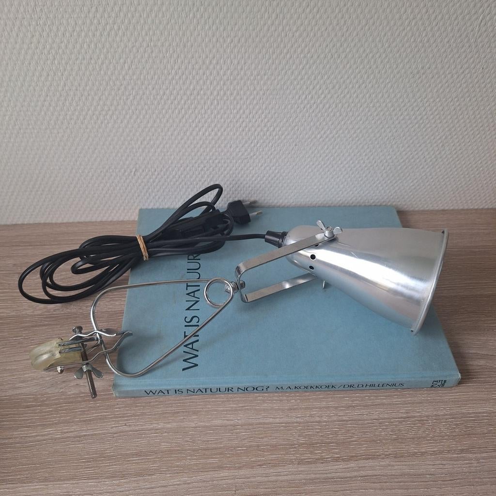 Vintage Ikea Fas klem lamp zilver/grijs, Huis en Inrichting, Ophalen of Verzenden, Zo goed als nieuw, Metaal