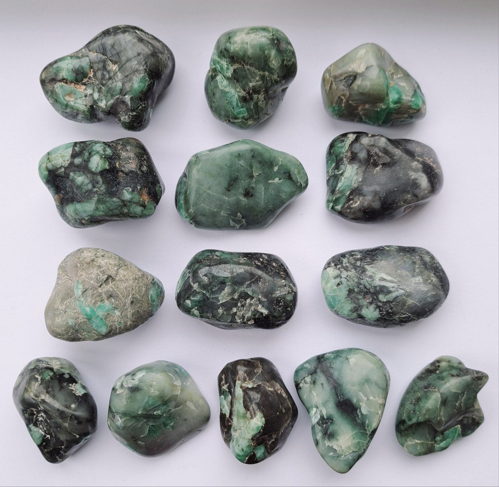 Smaragd edelstenen gepolijst edelsteen verzameling emerald, Ophalen of Verzenden