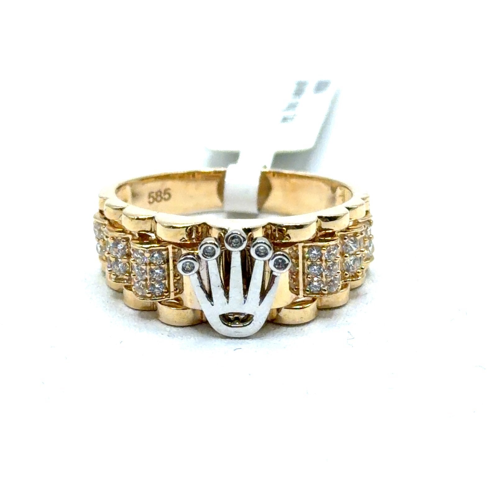 Gouden Rolex ring 14karaat, 19 tot 20, Nieuw, Ophalen of Verzenden, W
