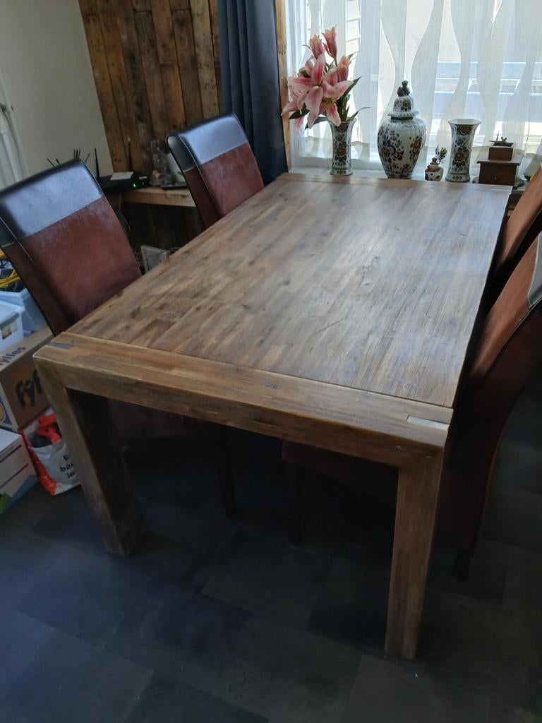 Eethoek compleet met stoelen, Huis en Inrichting, Ophalen, Gebruikt, 50 tot 100 cm, 150 tot 200 cm