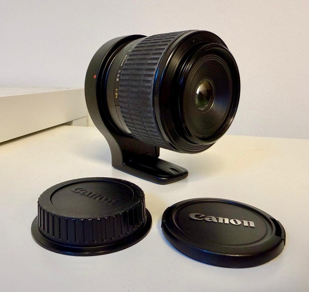 Canon MP-E 65mm f/2.8 Super Macro 1-5x, Ophalen, 65 mm, Canon, Zo goed als nieuw