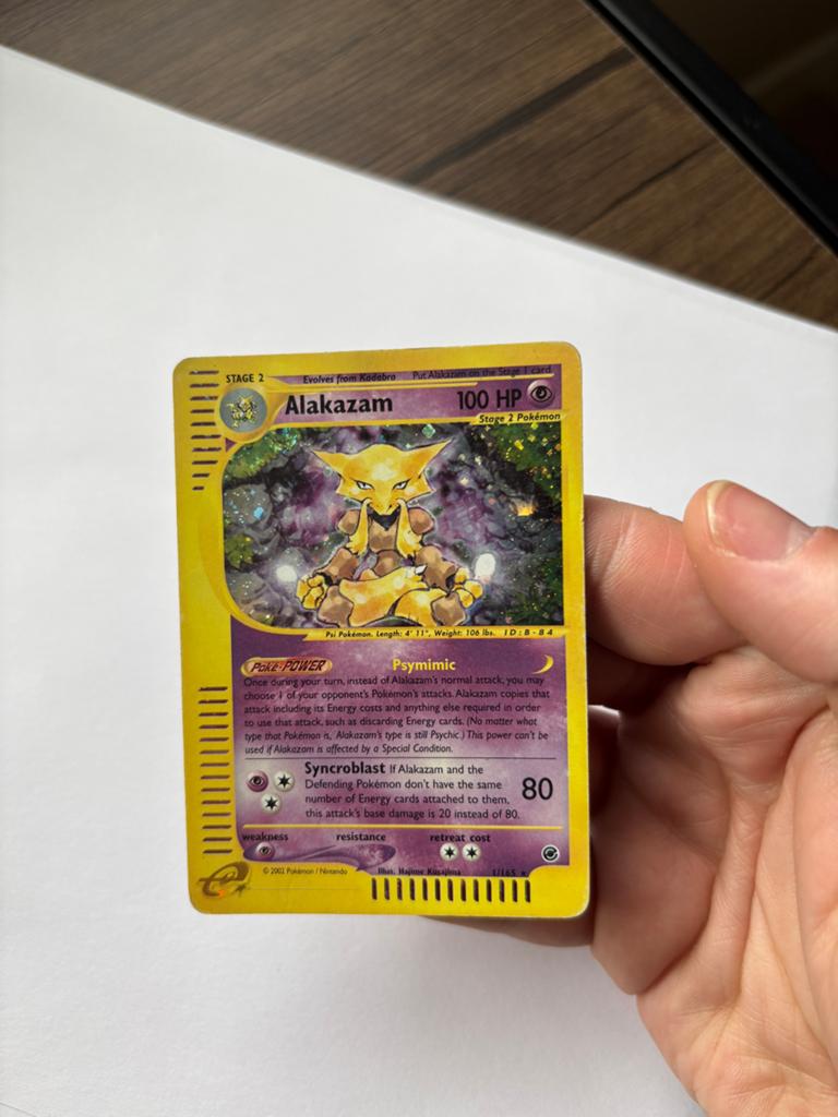 Alakazam Holo Expedition Base Set 1/165, Ophalen, Zo goed als nieuw, Losse kaart, Foil