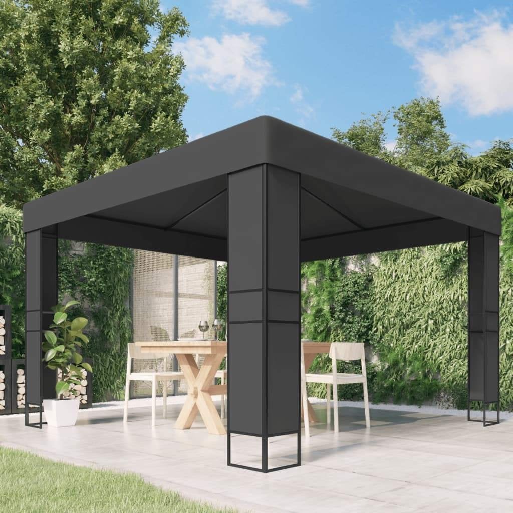Paviljoen 3x3 partytent wit taupe + LED-slinger GRTS BEZORGD, Minder dan 4 meter, Nieuw, Nvt, Paviljoen