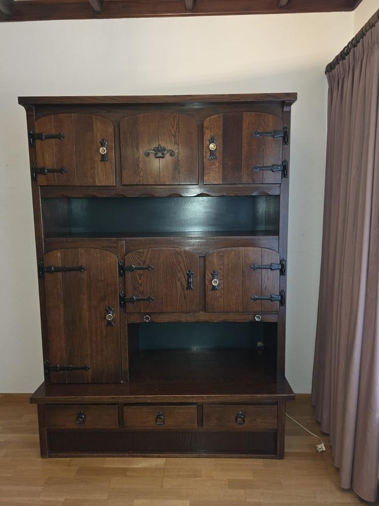 Eikenhouten Kast - 1.95H x 1.37B x 0.64D, Ophalen, Gebruikt, Klassiek
