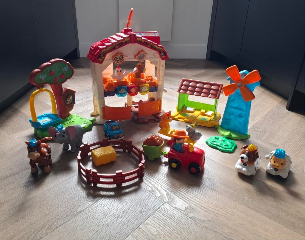 VTech Zoef Zoef dierenboerderij + extra dieren, Ophalen, Zo goed als nieuw