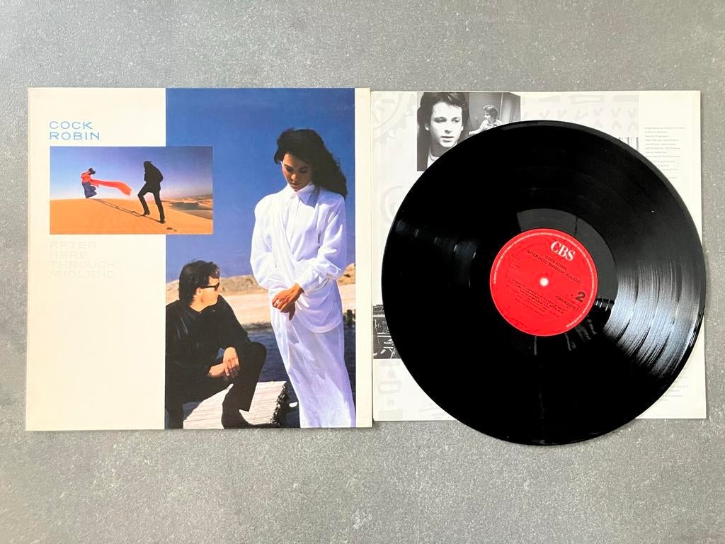 Cock Robin - After Here Through Midland LP (1987), Cd's en Dvd's, Vinyl | Pop, Inclusief binnenhoes, Ophalen, Zo goed als nieuw