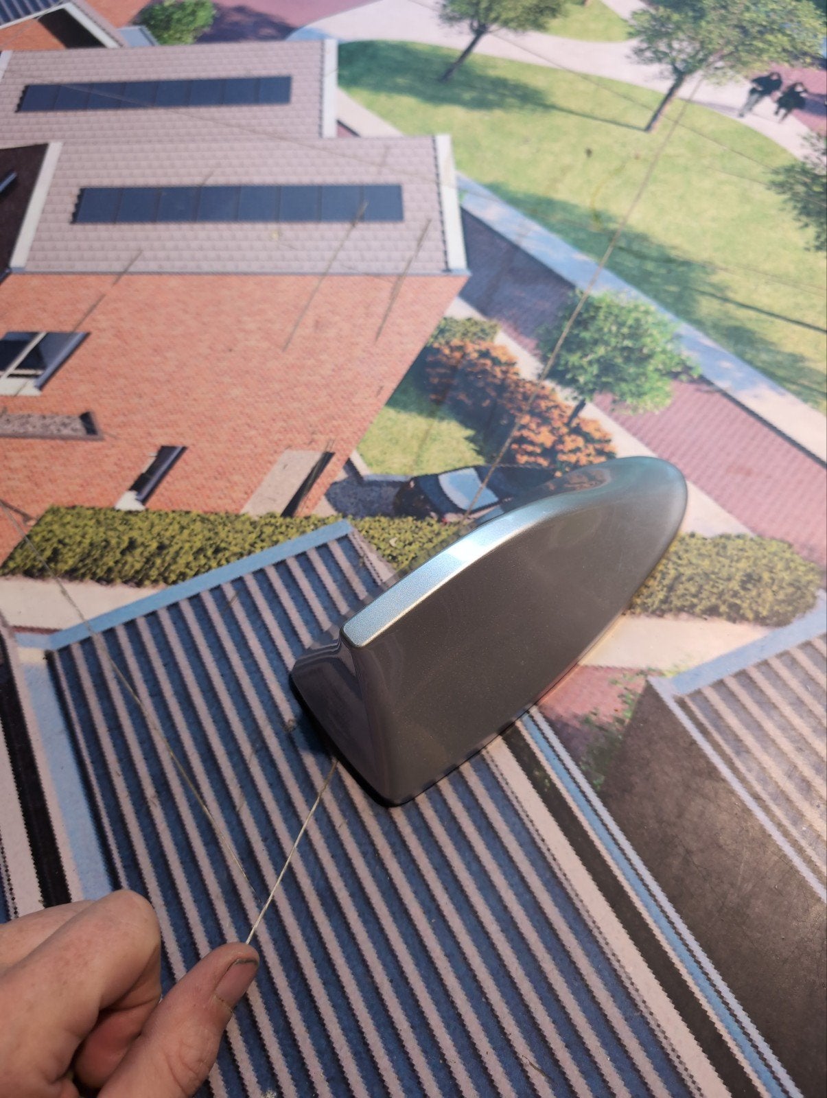 Zilver metallic Haaienvin Antenne Cover universeel, Ophalen of Verzenden, Nieuw