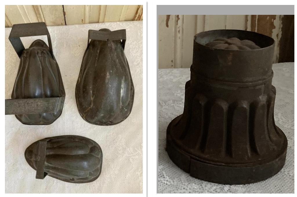 Brocante Marsepein- chocolade mal & ijsmal - ijsvorm, Antiek en Kunst, Ophalen of Verzenden
