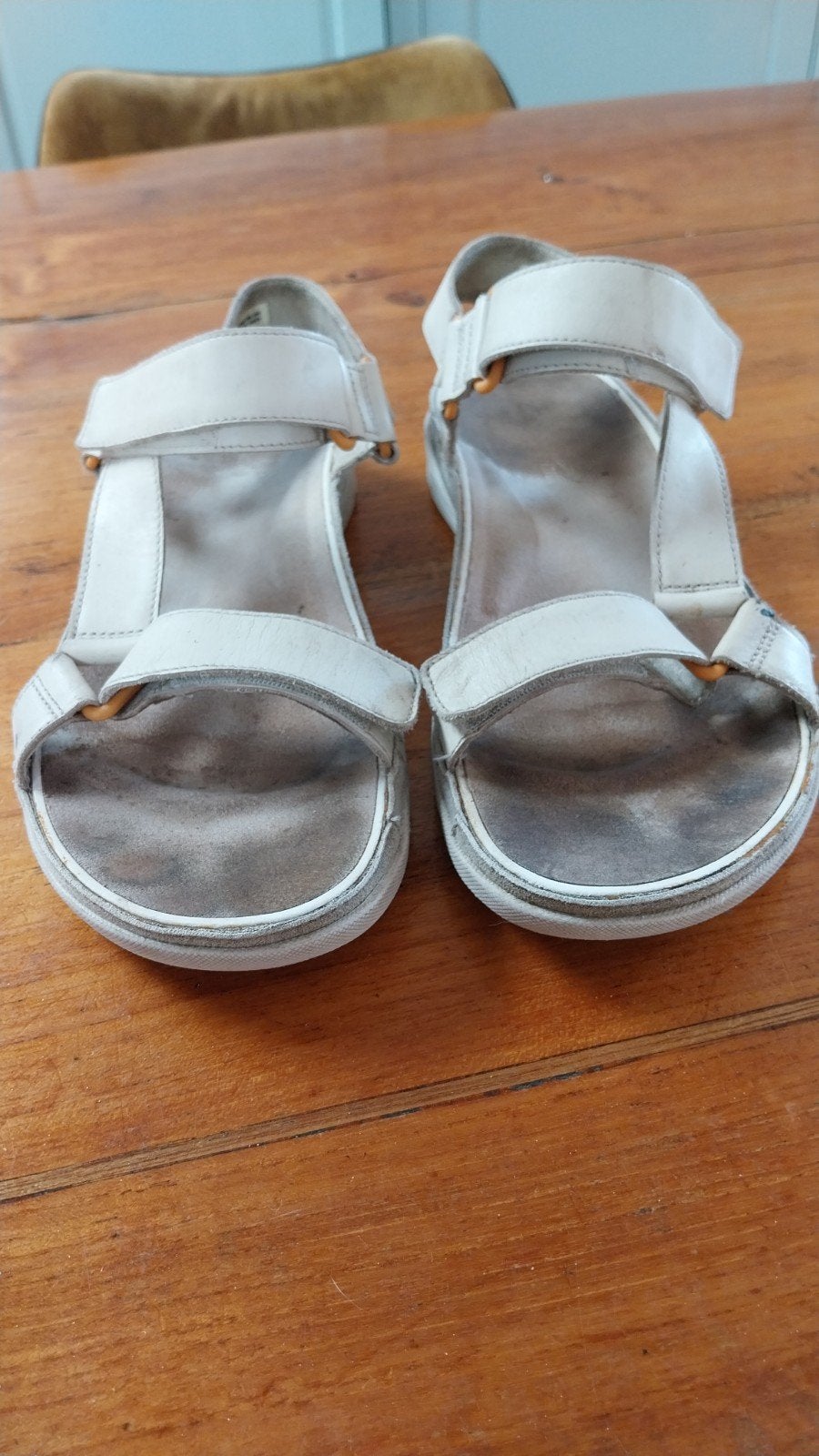 Clarks sandalen wit leer, 41,5, Kleding | Dames, Schoenen, Wit, Clarks, Gedragen, Sandalen of Muiltjes