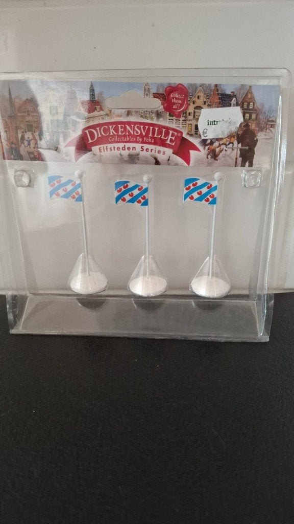 Dickensville friesland vlaggen set 1 kerstdorp, Ophalen of Verzenden, Nieuw