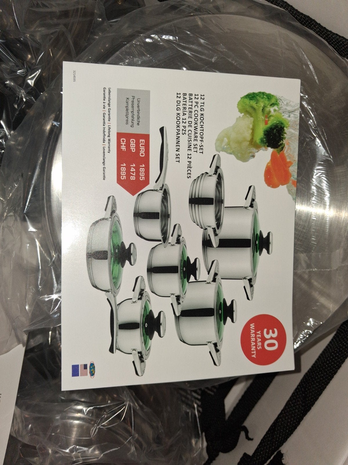 Nieuw in doos 12 delig pannenset, Huis en Inrichting, Overige typen, Ophalen of Verzenden, Nieuw, Metaal