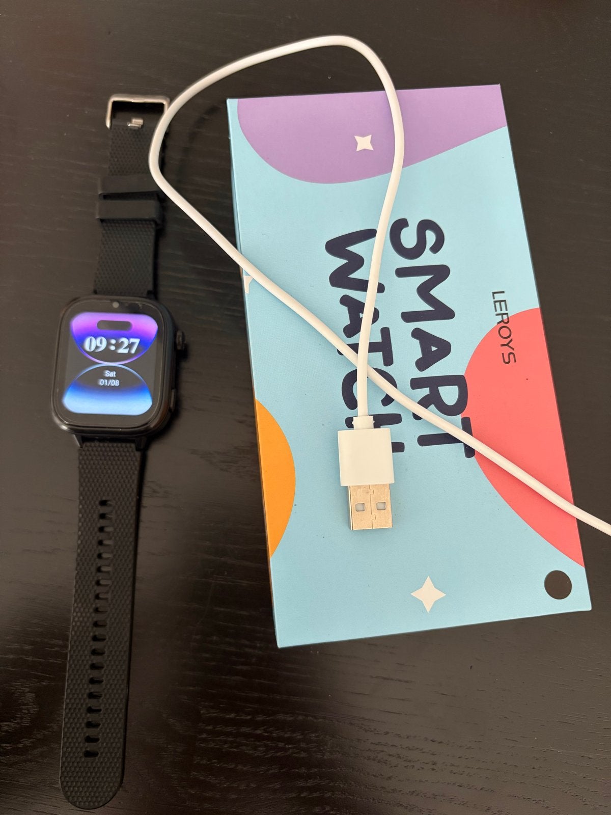 LEROYS GPS Horloge Kind - Smartwatch - Android/iOS - Zwart, Ophalen, Zwart, Nieuw, Waterdicht