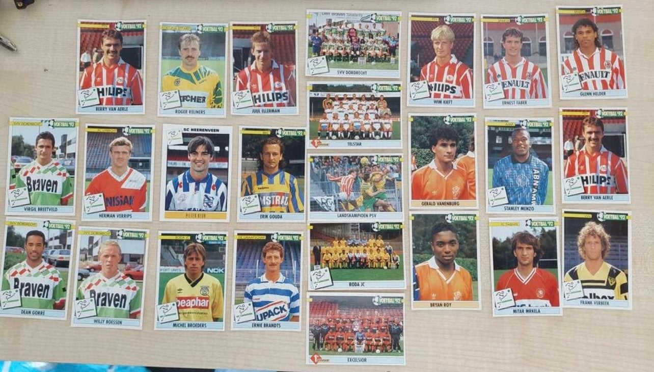 25 voetbalplaatjes. Vanenburg, Menzo, Kieft, Roy, Menzo, Ophalen of Verzenden, Zo goed als nieuw, Plaatje
