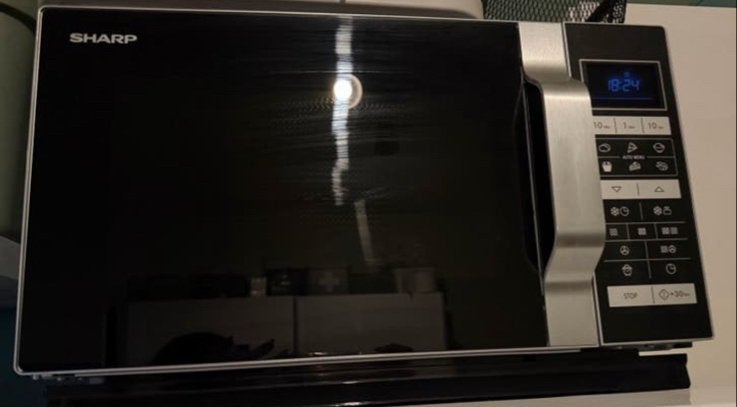 Sharp R890S combimagnetron, Ophalen, Combimagnetron, Grill, Zo goed als nieuw