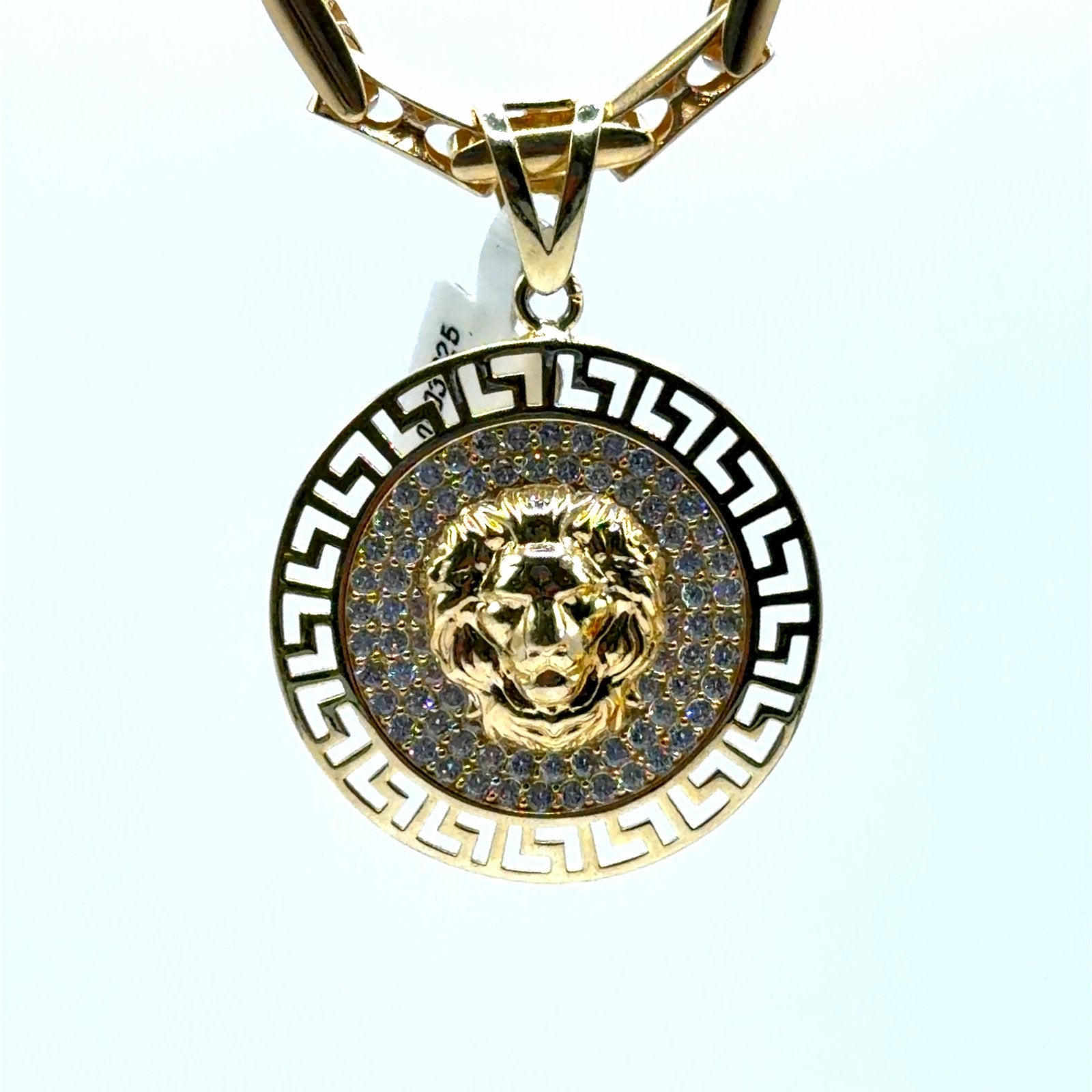 Gouden Leeuwenkop Hanger met Zirkonia - 14kt, W, Nieuw, Ophalen of Verzenden, W