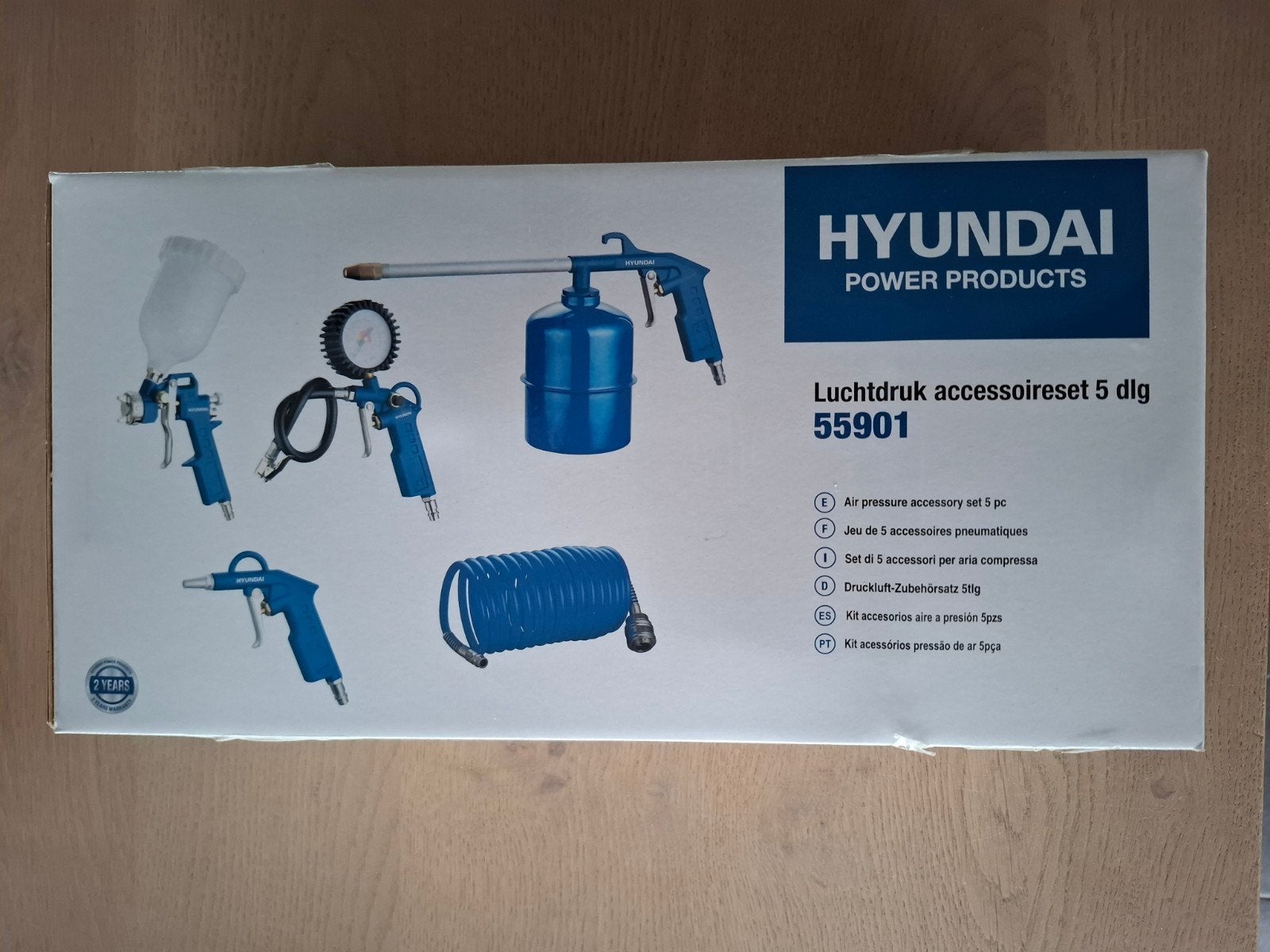 Hyundai Luchtgereedschap Accessoireset 5-delig, Ophalen of Verzenden, Nieuw