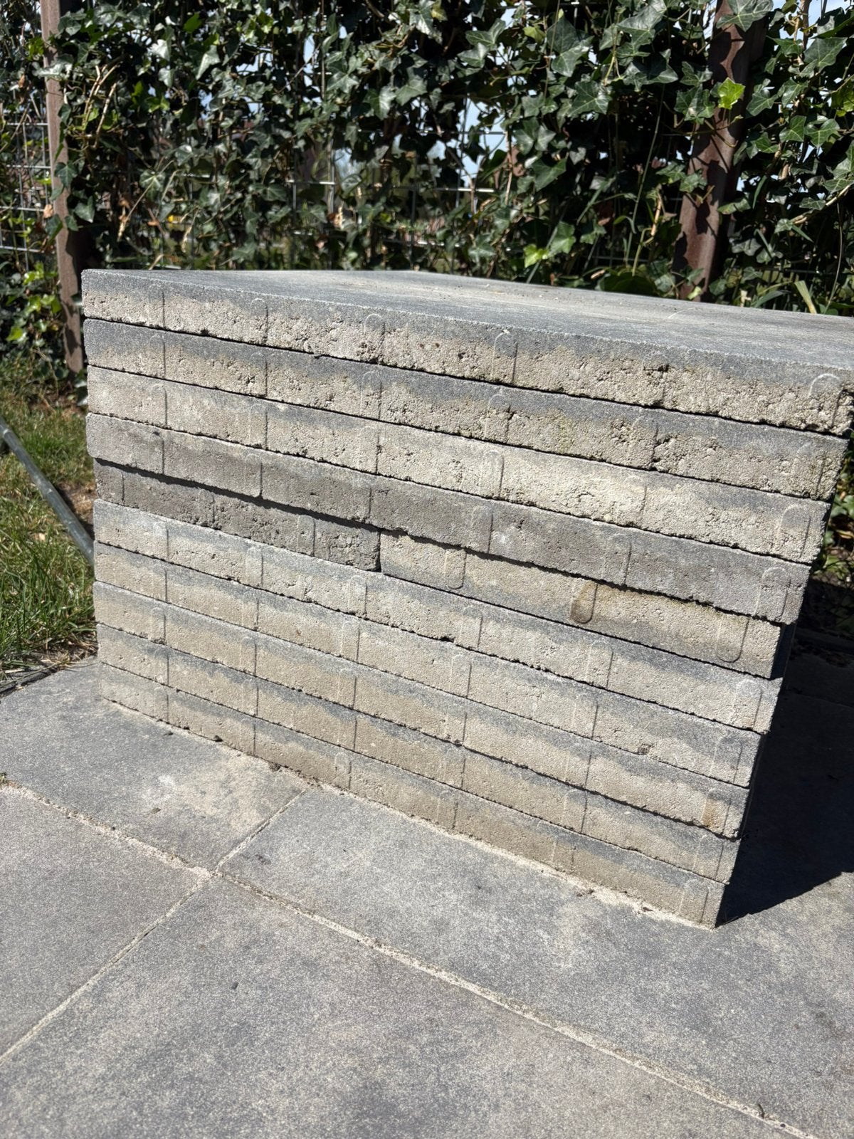 Terrastegels 60x60 grijs, Tuin en Terras, Tegels en Klinkers, Ophalen, Zo goed als nieuw, Beton, Terrastegels