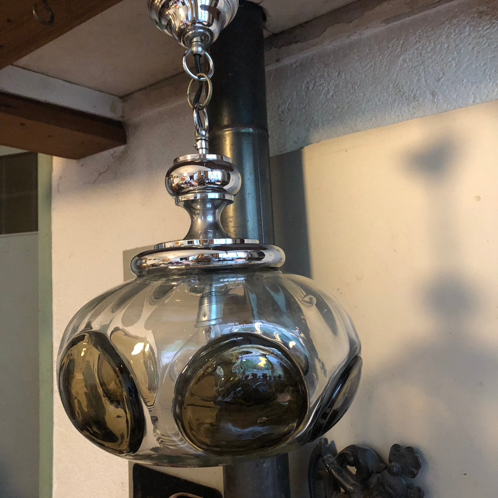 Hanglamp,sixties,zeventies,POP,Space Age,Mid-Century,vintage, Huis en Inrichting, Gebruikt, Sixties,zeventies,POP,Space Age,aMid-Century