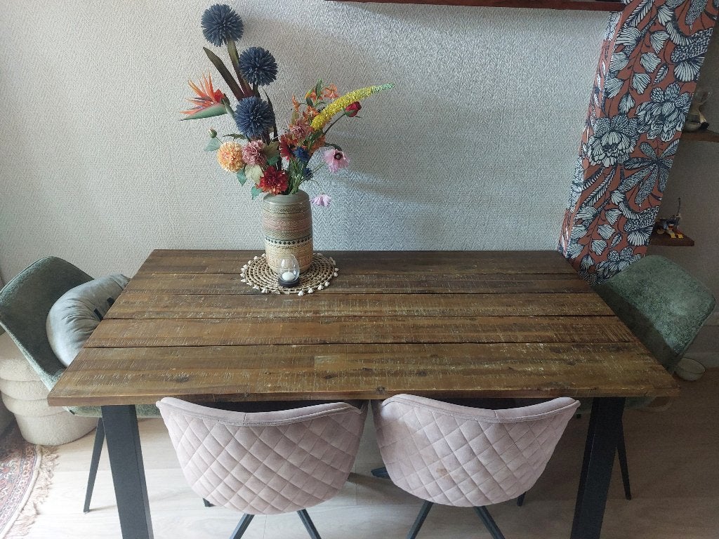 Eettafel, Ophalen, 50 tot 100 cm, Zo goed als nieuw, Vijf personen of meer
