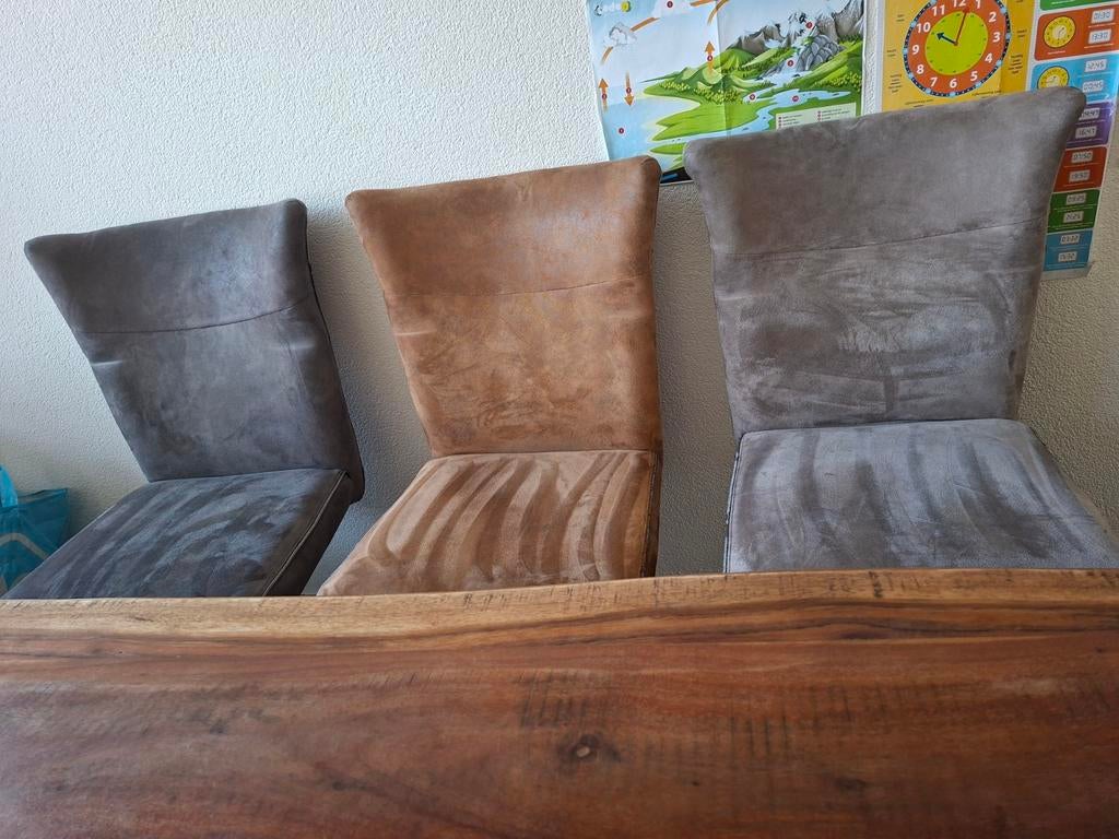 6x eettafel stoelen, Huis en Inrichting, Stoelen, Ophalen of Verzenden, Grijs, Vijf, Zes of meer stoelen
