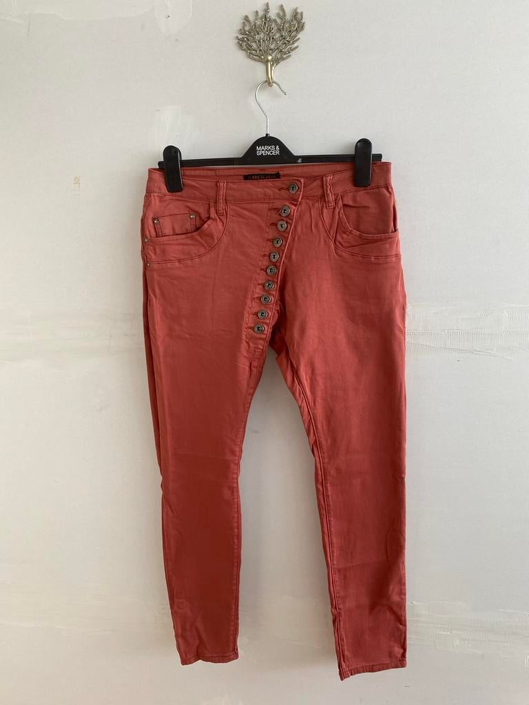 Place du Jour jeans maat 36 - roest rood, Kleding | Dames, Verzenden, Zo goed als nieuw, Maat 36 (S), Lang