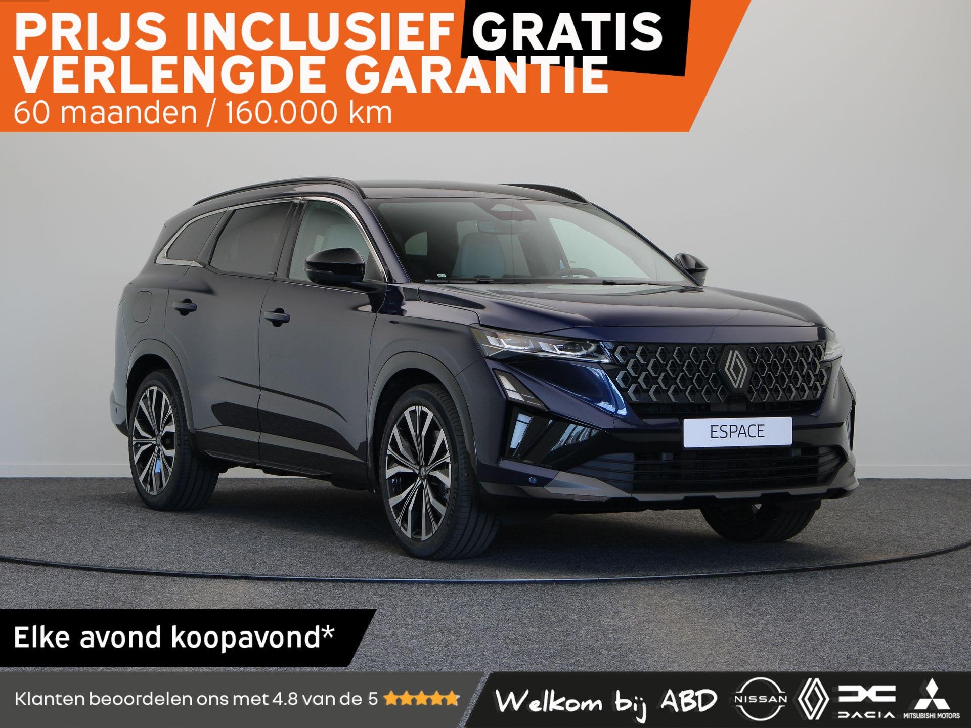 Renault Espace E-Tech full hybrid 200pk iconic 7p. | Vijf ja, Auto's, Dealer onderhouden, Euro 6, 1199 cc, 2 kWh