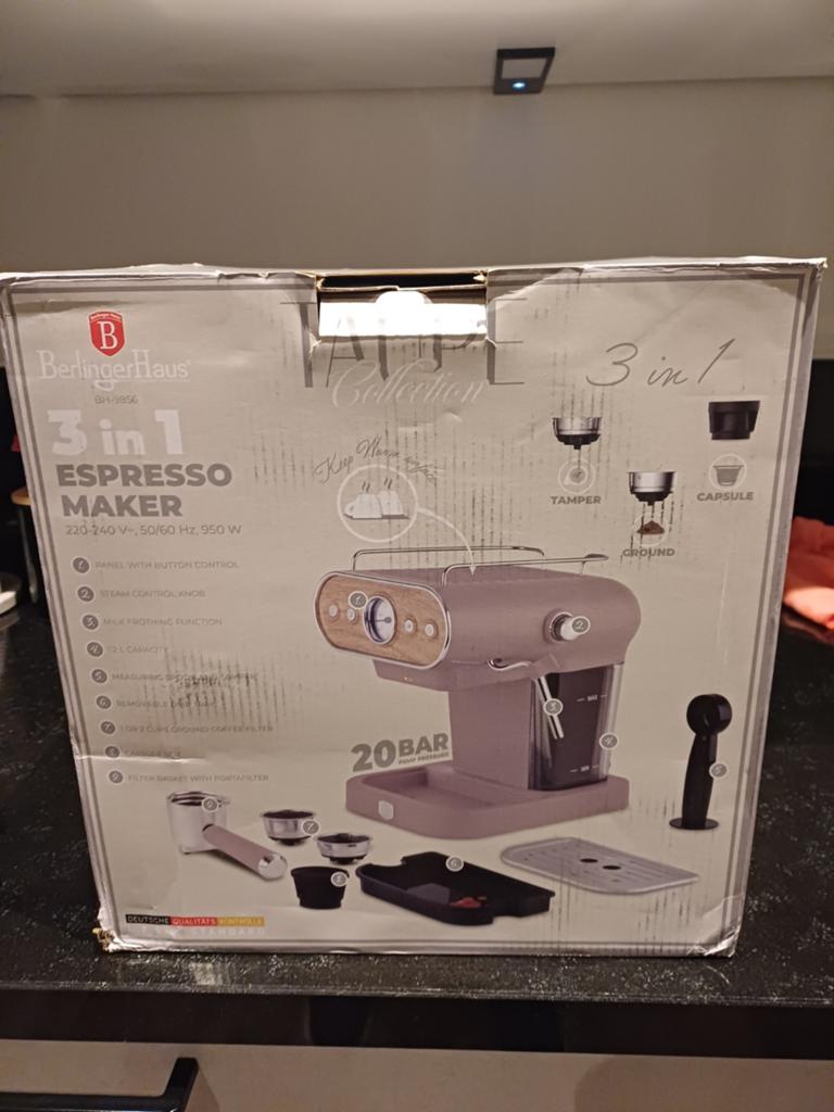 BERLINGER HAUSE EXPRESSO MAKER., Witgoed en Apparatuur, Koffiezetapparaten, Ophalen of Verzenden, Nieuw, Espresso apparaat