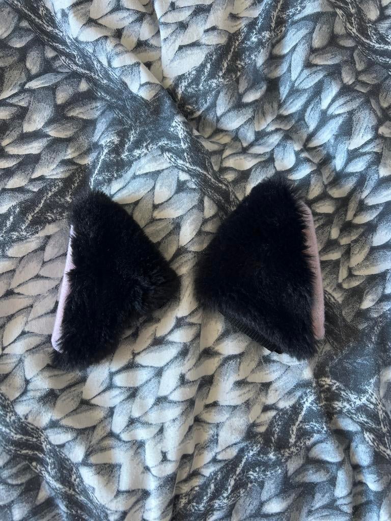 Zwarte kattenoren haarklipjes, Ophalen of Verzenden, Gebruikt