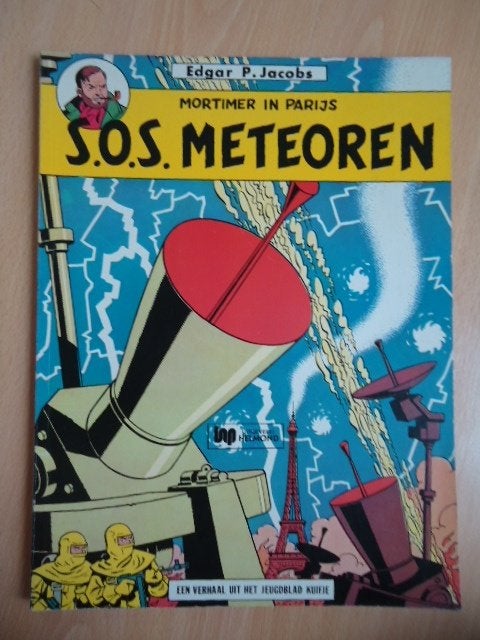 Mortimer in Parijs, S.O.S Meteoren. Edgar P. Jacobs, Eén stripboek, Ophalen of Verzenden, Gelezen