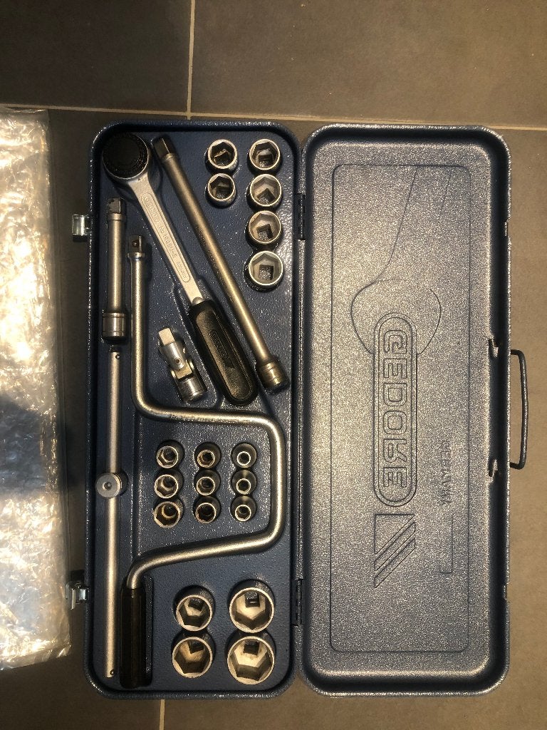 Doppen set, Ophalen of Verzenden, Gebruikt, Gereedschapsset, Gedore