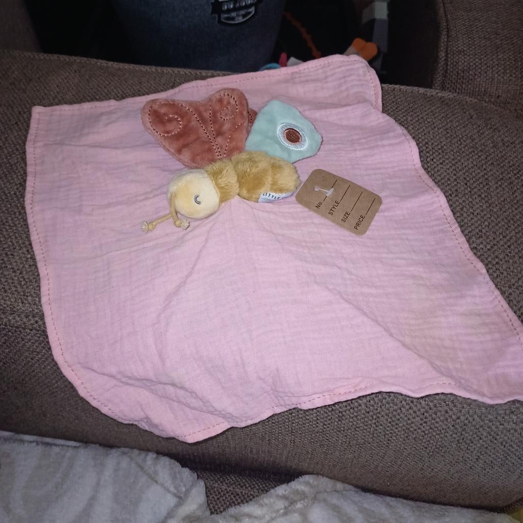Little Dutch, tiamo, vlinder oudroze doekje., Kinderen en Baby's, Speelgoed | Knuffels en Pluche, Little Dutch, Nieuw, Ophalen of Verzenden