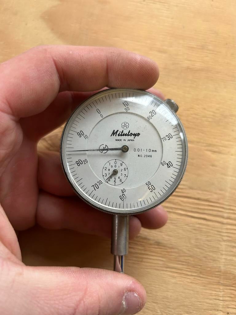 een Mitutoyo meetklok (dial indicator), Gebruikt, ., Ophalen of Verzenden, .