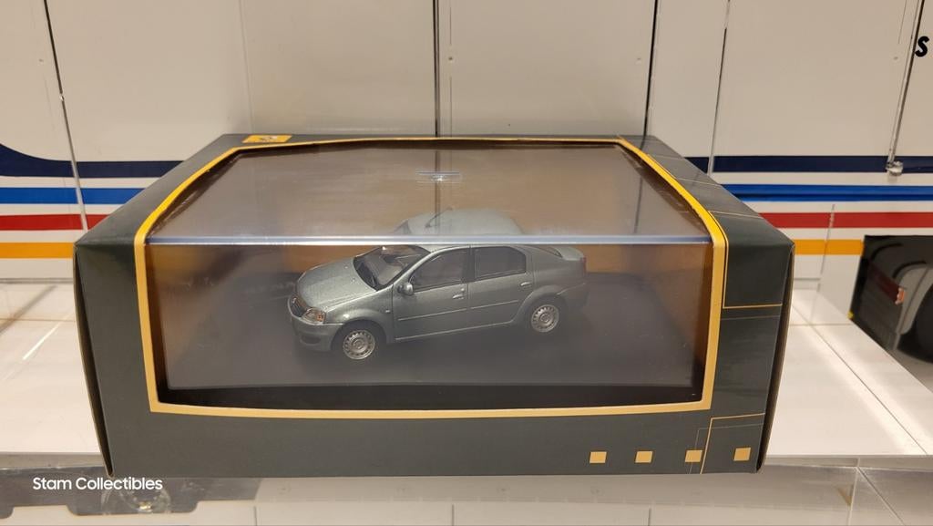 Norev Renault (Dacia) Logan Grey Dealer Edition - 2008, Hobby en Vrije tijd, Modelauto's | 1:43, Gebruikt, Auto, Norev, Ophalen of Verzenden