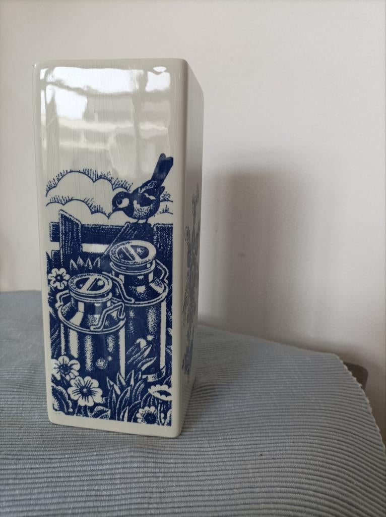 Aparte Delfts blauwe melkpak houder, Antiek en Kunst, Ophalen of Verzenden