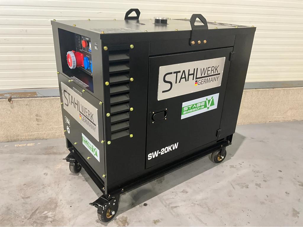 Stahlwerk 2026 Noodstroomaggregaat 20kVA, Doe-het-zelf en Verbouw, Aggregaten, Ophalen, Nieuw, 10 tot 30 kVA, Dieselolie