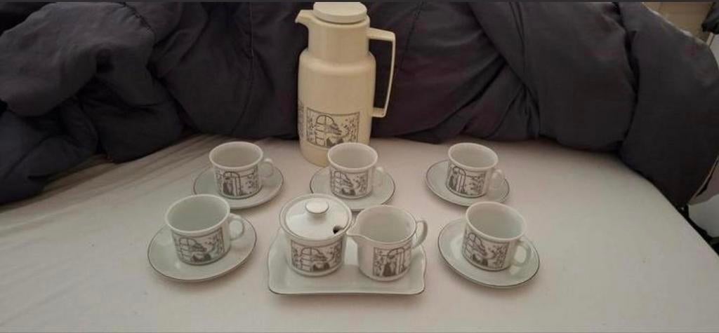 Douwe Egberts Koffieservies - Compleet, Gebruikt, Ophalen of Verzenden, Overige stijlen, Porselein