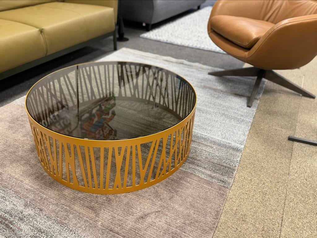 Nieuw Rolf Benz 8330 107 Salontafel Glas Design Tafel, Ophalen of Verzenden, Nieuw, Rond, Glas