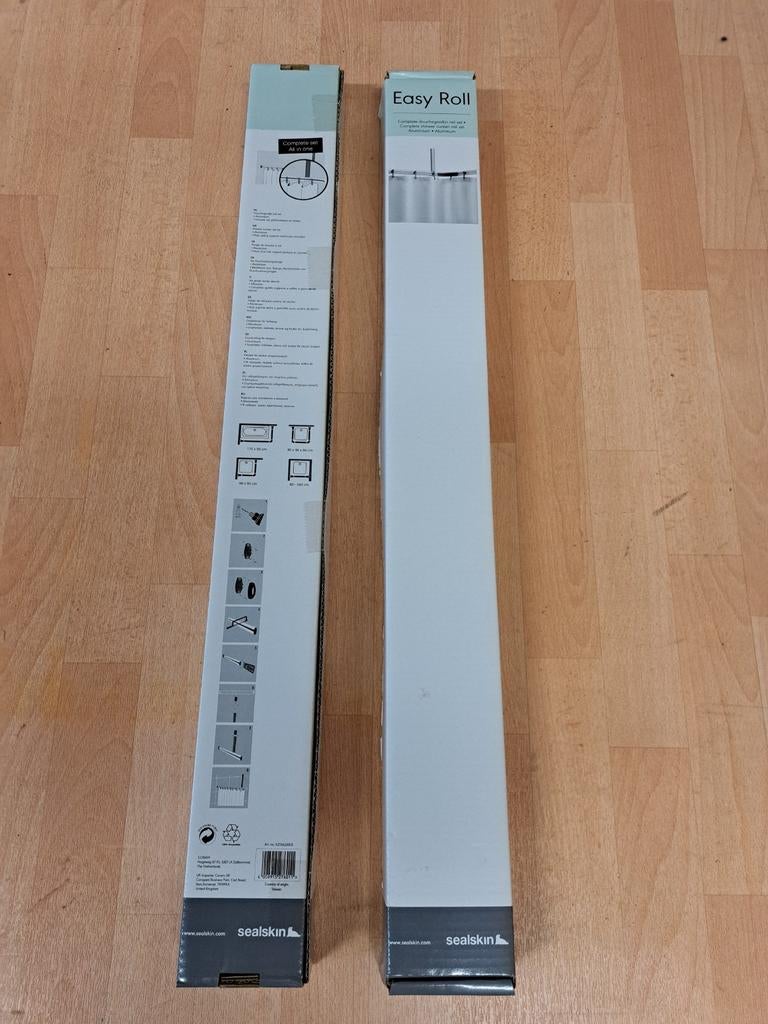 2x douche gordijn rails set, Ophalen, Wit